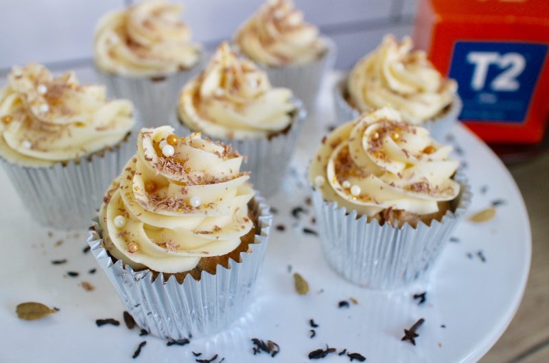 Velvety Chai Cupcakes with Creamy Frosting